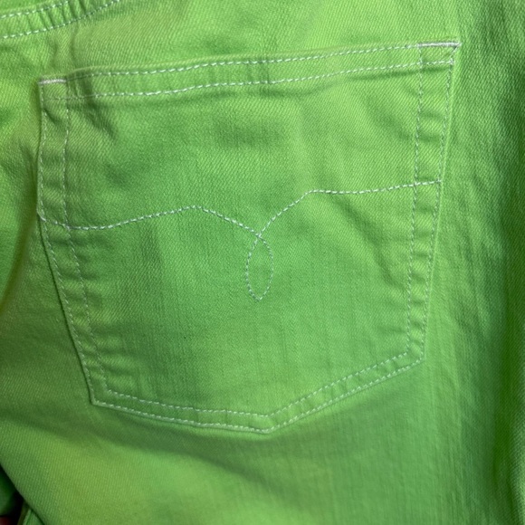 Lauren Ralph Lauren | Lime Green High Rise Straight Leg Stretch Jeans | Sz 12 - Picture 5 of 6